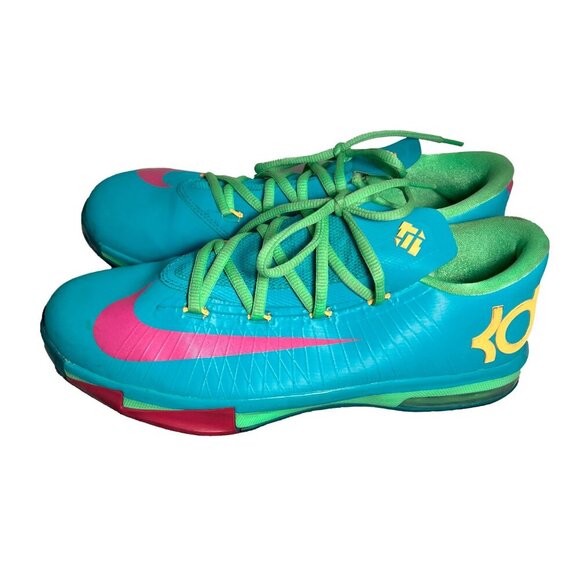 Nike KD VI GS Hero Turbo Green Size Youth 7 - Picture 2 of 8